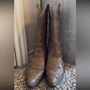 Roper Brown Leather Western Cowboy Boots Women’s 7 | Pointed Toe